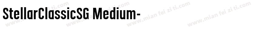 StellarClassicSG Medium字体转换